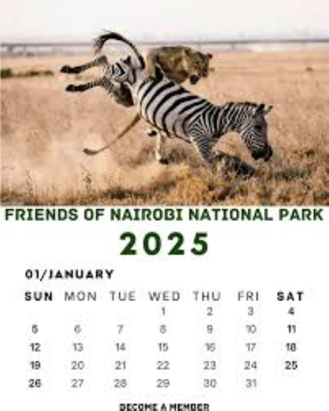FRIENDS OF NAIROBI PARK 2025 CALENDAR